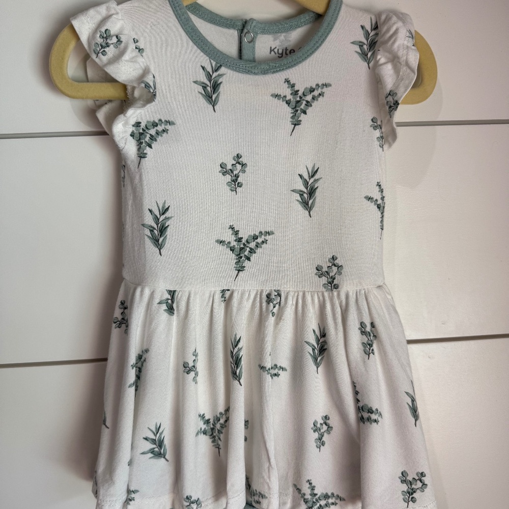 Kyte Baby Twirl Bodysuit 12-18 mo Eucalyptus